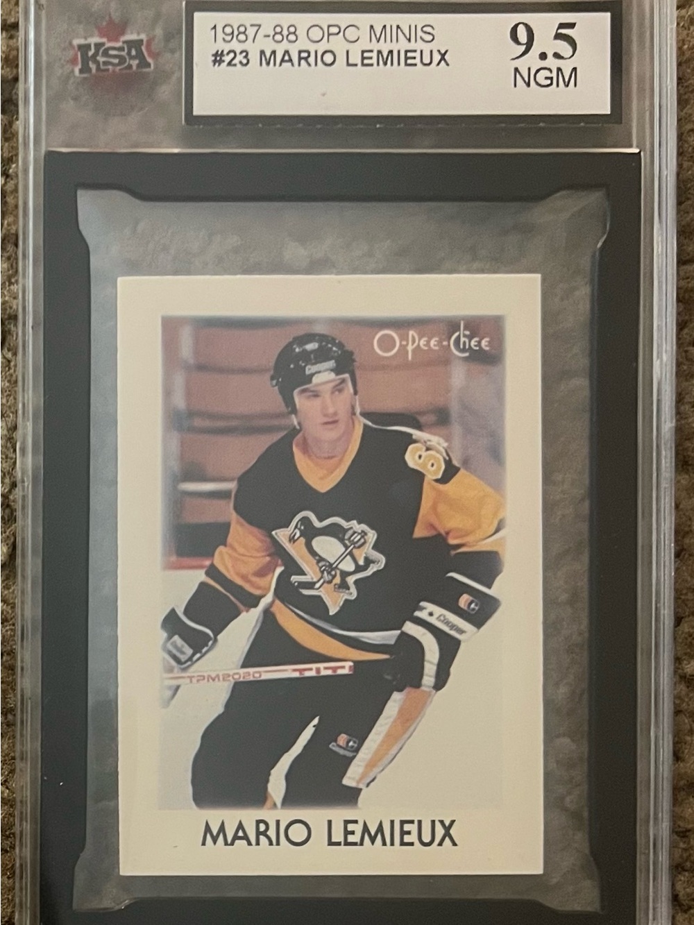 1987-88 O Pee Chee Minis Mario Lemieux KSA 9.5